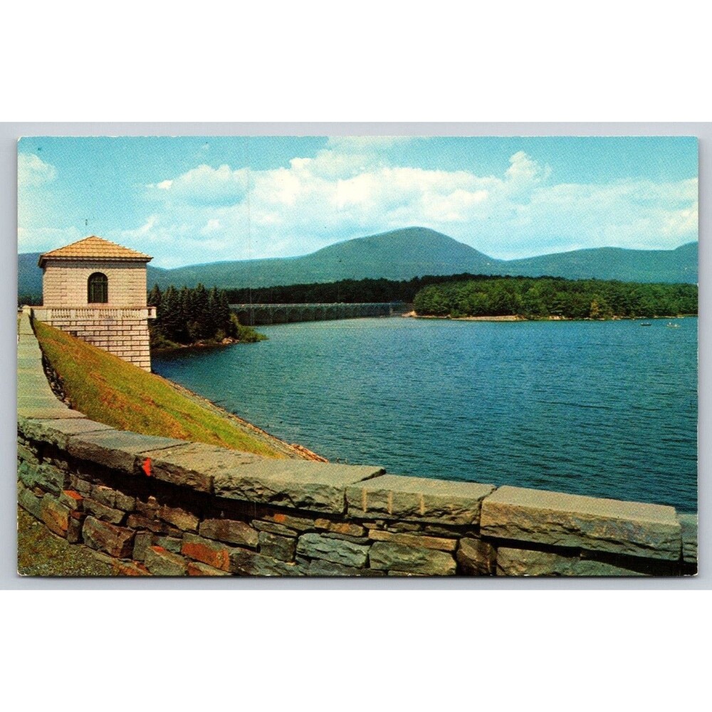 Vintage Postcard Ashokan Reservoir Kingston NY Mountains Lake Chrome P13403